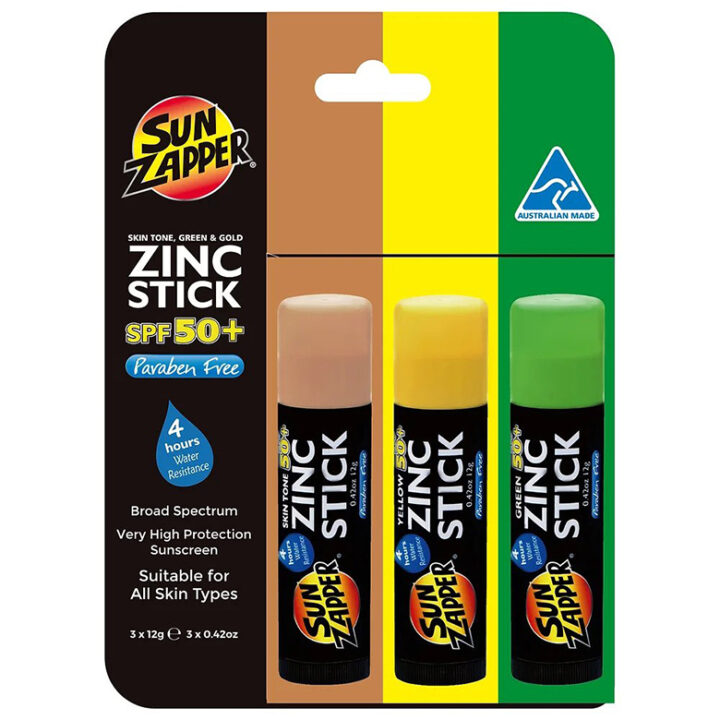 Skin Tone, Green & Yellow Pack Zinc Stick SPF 50+
